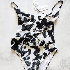 WeWoreWhat Danielle One Piece COWHIDE size S